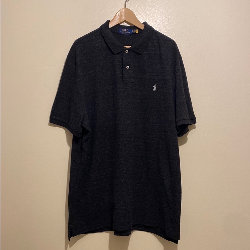 Polo by Ralph Lauren Men's Dark Gray Polo Cotton Shirt. Size XXL
